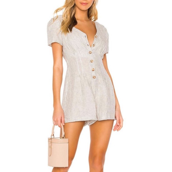 Heartloom Pants - Heartloom Revolve Kate Romper Linen XS